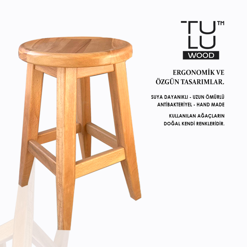 AHŞAP ERGONOMİK %100 EL İŞCİLİĞİ TABURE